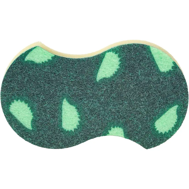 2 Easy Sponge Scourers, Green and Yellow 3