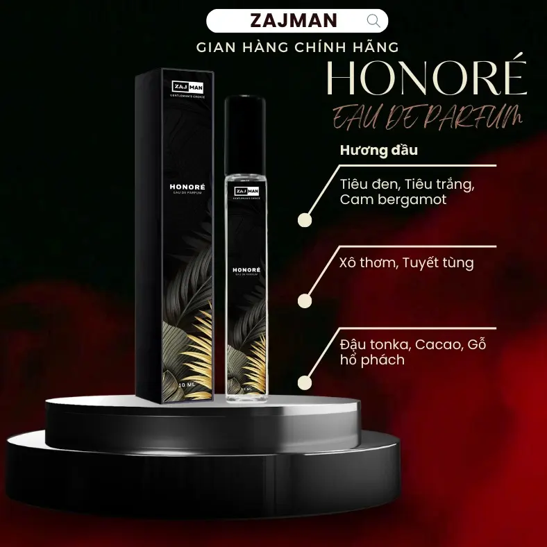 [COMBO BLACKBOY] 3 Chai Nước Hoa Nam Perfume (10ml) Honoré, La-verne, Adélard Lưu Hương 6 Đến 8 Giờ - Hàng Chính Hãng ZAJMAN Cosmetic Xịt Thơm 5