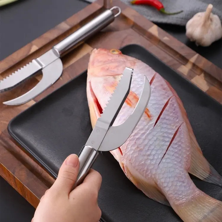 ALAT PEMOTONG IKAN PEMBERSIH SISIK PRAKTIS LA122S3 SISIK FISH CUTTER STAINLESS MULTIFUNGSI