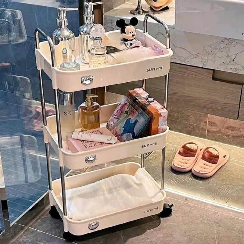 Kệ spa 3,4 tầng có bánh xe kệ để đồ đa năng 7