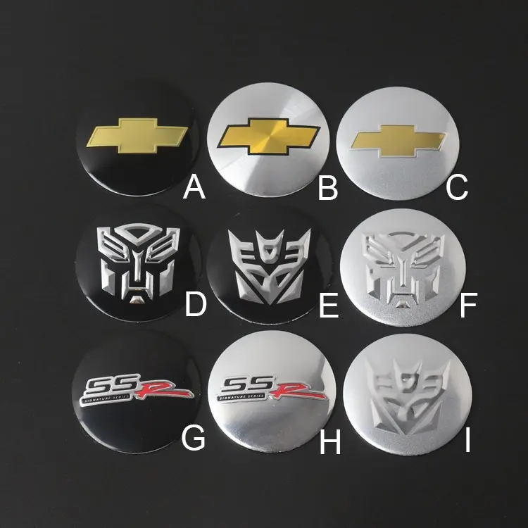 1 x Aluminum 56mm Car Wheel Hub Cap Cover Emblem Transformer Autobot Chevrolet
