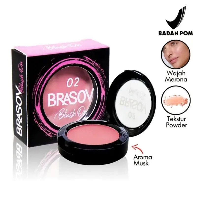BRASOV BLUSH ON ORIGINAL ️BPOM Bedak Perona Peach Pewarna 100% Ori 1