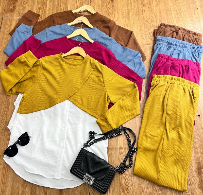 Setelan Knit Khanaya Oneset Knit Mix Crinkle Premium Setelan Wanita kekinian Terbaru 3
