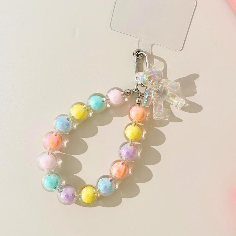 P038 [ KÈM MIẾNG LÓT SILICON ] DÂY ĐEO ĐIỆN THOẠI HÌNH GẤU TRONG SUỐT