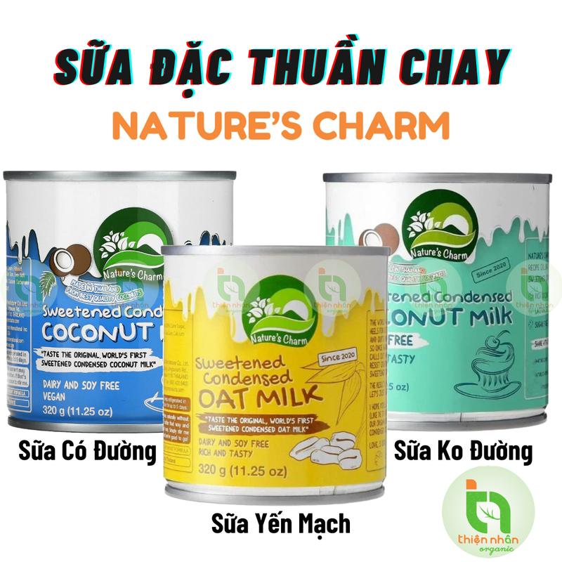 Sữa đặc thuần chay có đường không đường yến mạch Nature's Charm 320g Condensed Milk
