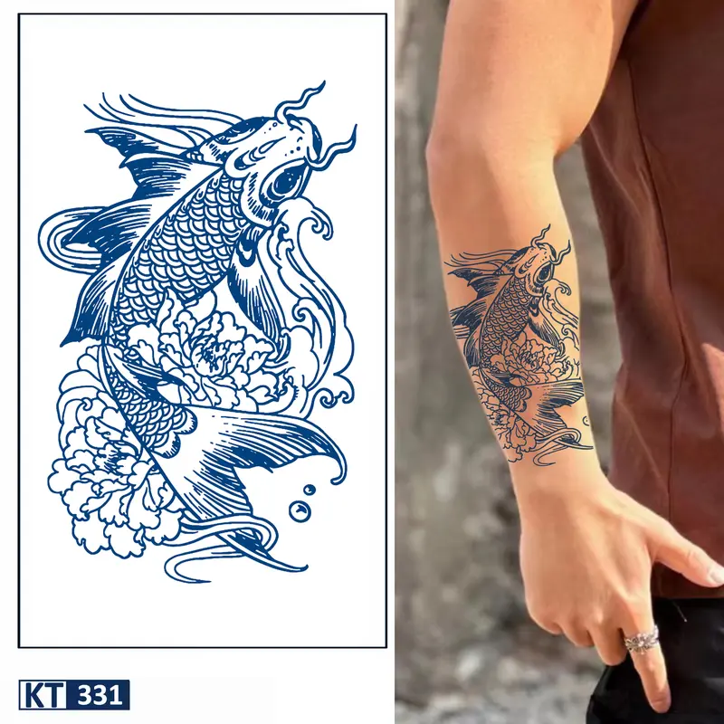 Hình xăm dán tạm thời tuyển chọn mẫu Nam giới đẹp (11x18cm) Trang Điểm 3