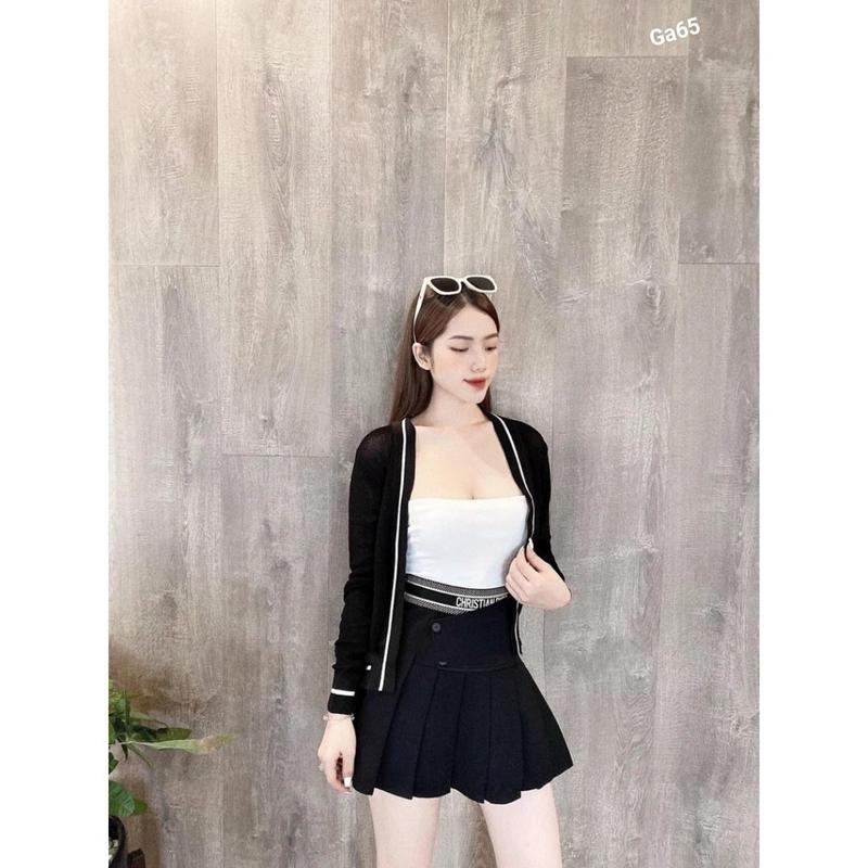 Product Introduction of Áo khoác gân tăm cardigan tay dài chạy viền ga65 0
