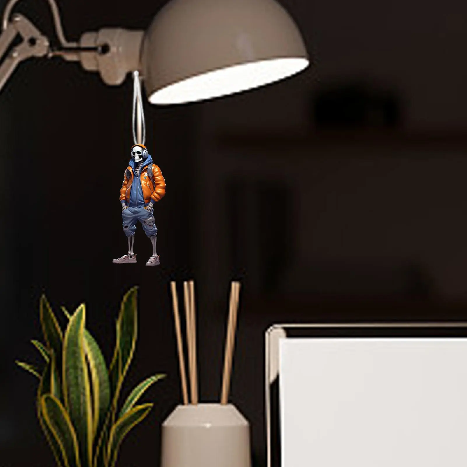 Mặt Dây Chuyền Gương Chiếu Hậu, Thiết Kế Bộ Xương Kỳ Lạ Mới Lạ, Cho Gương Chiếu Hậu, Phụ Kiện Nội Thất Ô Tô, Thích Hợp Cho Phòng Khách, Phòng Ngủ, Gương Chiếu Hậu Ô Tô, Hành Lý, Túi Đi Học