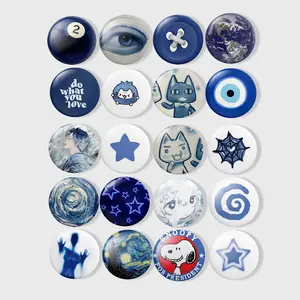Pin Button Pin 44mm | Pin y2k | Cute Deco | Pin Button Aesthetic | Pin Tas | Bags Pin | Blue Estetik Collection