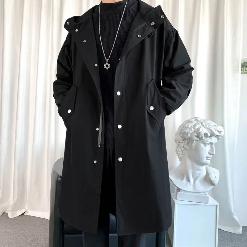 Trench Coat Men's Mid-Length Spring and Autumn High-Grade Men's Coat 2023 New Autumn Men's plus Size Men's Pedal