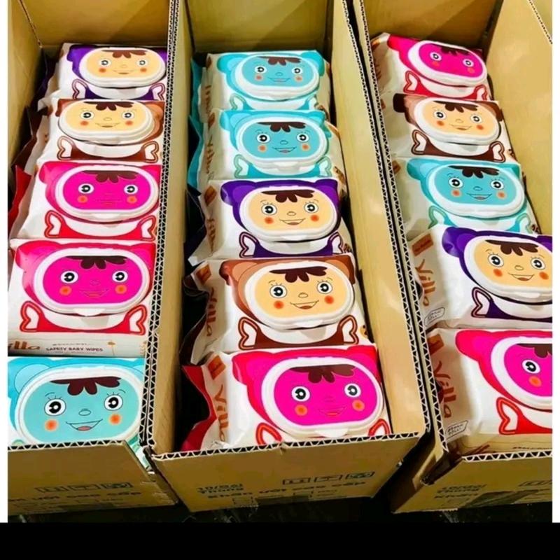 Thùng 10 gói khăn ướt BaBy Wipes không mùi khăn ướt em bé,chất liệu vải không dệt cao cấp mềm mại không chứa cồn an toàn cho bé Gấu 650gr Voi Cho bé