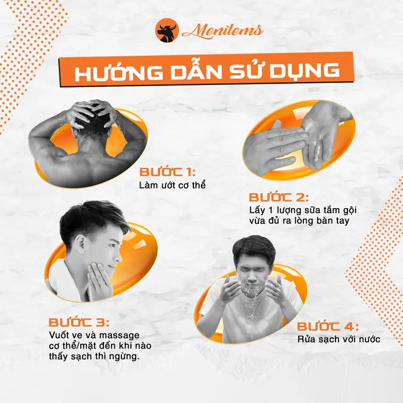 [ĐỘC QUYỀN LIVE] Sản phấm sữa tắm mụn lưng 3in1 Menitems hỗ trợ sạch mụn lưng, hương nước hoa nam tính giúp làm sạch da, dưỡng ẩm 285ml Skincare 6