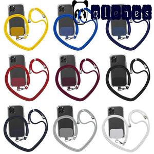 GLENES Universal Mobile Phone Lanyard Nylon Patch Phone Accessories Phone Holder Case Crossbody Phone Strap Lanyard Rope For Phone 9 Colors Hanging Cord Neck Hanging