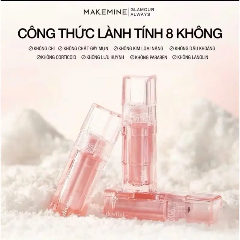 SON KEM BÓNG THẠCH NƯỚC THUỶ TINH MAKEMINE  CHÍNH HÃNG TẶNG QUÀ KÈM 1