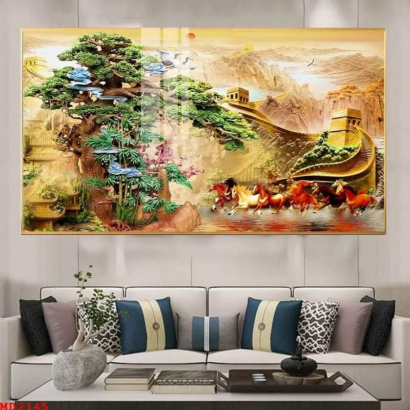 Tranh mã đáo thành công Đồ trang trí Phòng ngủ Quà tặng Trang Trí Nhà 2