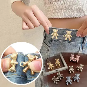 Minzo Kancing Jeans Kait Pengecil Beruang Lepas Pasang Pengait Pinggang Aksesoris Celana Gesper Lucu