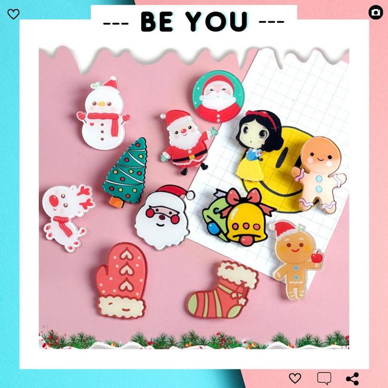  Huy Hiệu Cài Áo Noel Pin Cài Balo Phong Cách Giáng Sinh - BEYOU 
