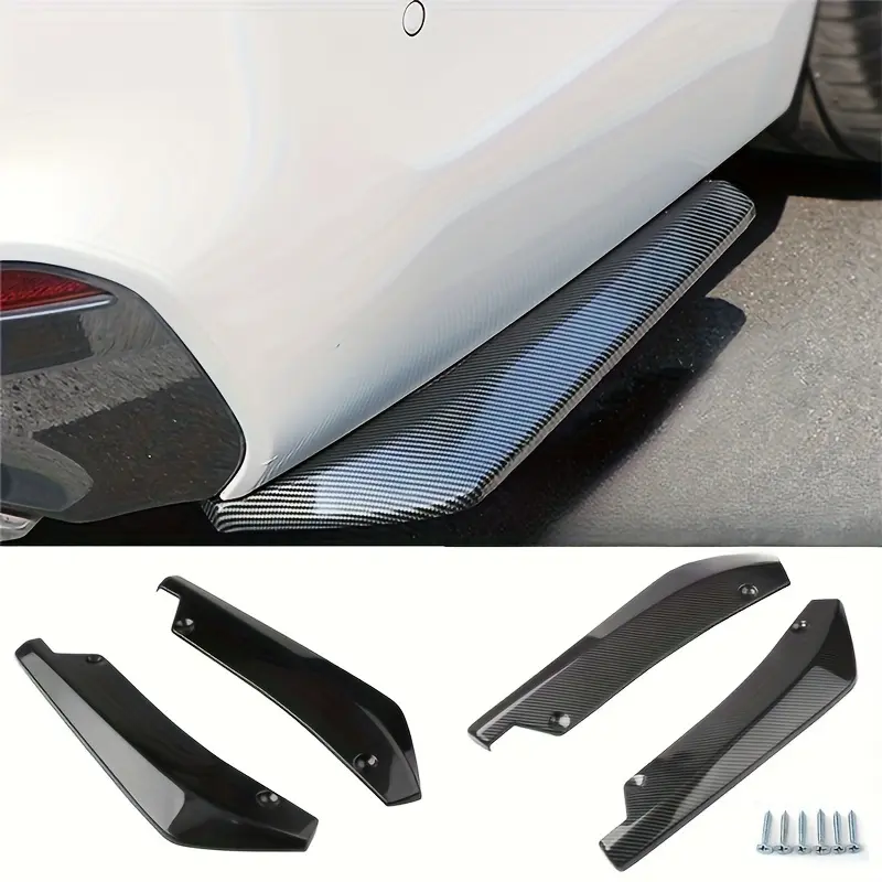 Upgrade Your Car's Look with Universal Carbon Fiber Front & Rear Bumper ...