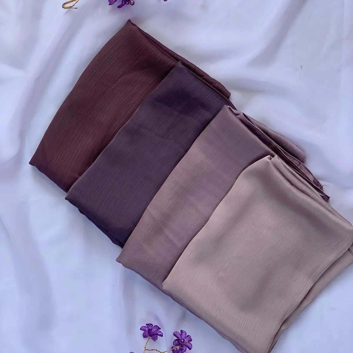 Harga Grosir ! Pashmina Crinkle Silk / Luxury Silk Malay / Cradenza Crinkle Silk