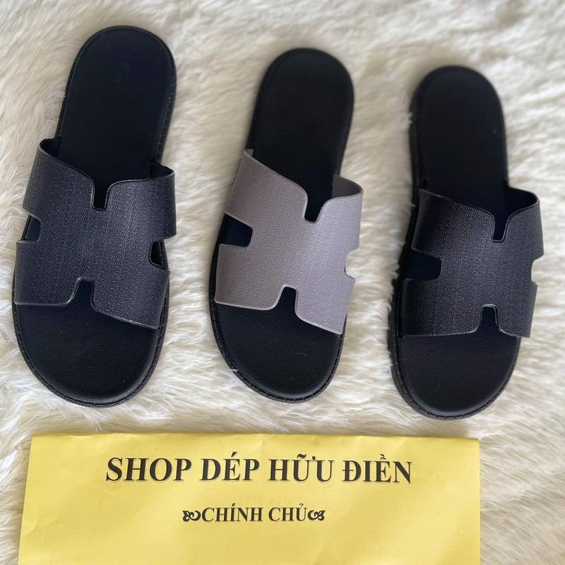 Dép Nam chữ H bảo hành keo chóng nước chắc chắn Đế Bằng - Slipper - DéP 3