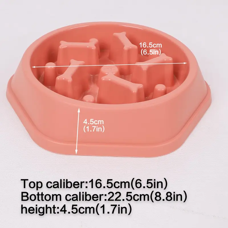 Dog Slow Feeding Bowl, Bone Column Design Dog Feeder, Pet Slow Eating Dish, Pet Feeding Supplies, Dog Accessories 1