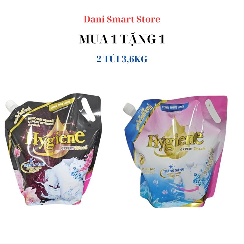 (Trợ giá) Combo 2 Túi Nước Giặt Hygiene Sacom Việt Nam 1.8L - Công nghệ Thái Lan - Hương Nước Hoa Dịu Nhẹ - An Toàn Cho Da - Lưu Hương 48 Tiếng - Làm Sạch 1