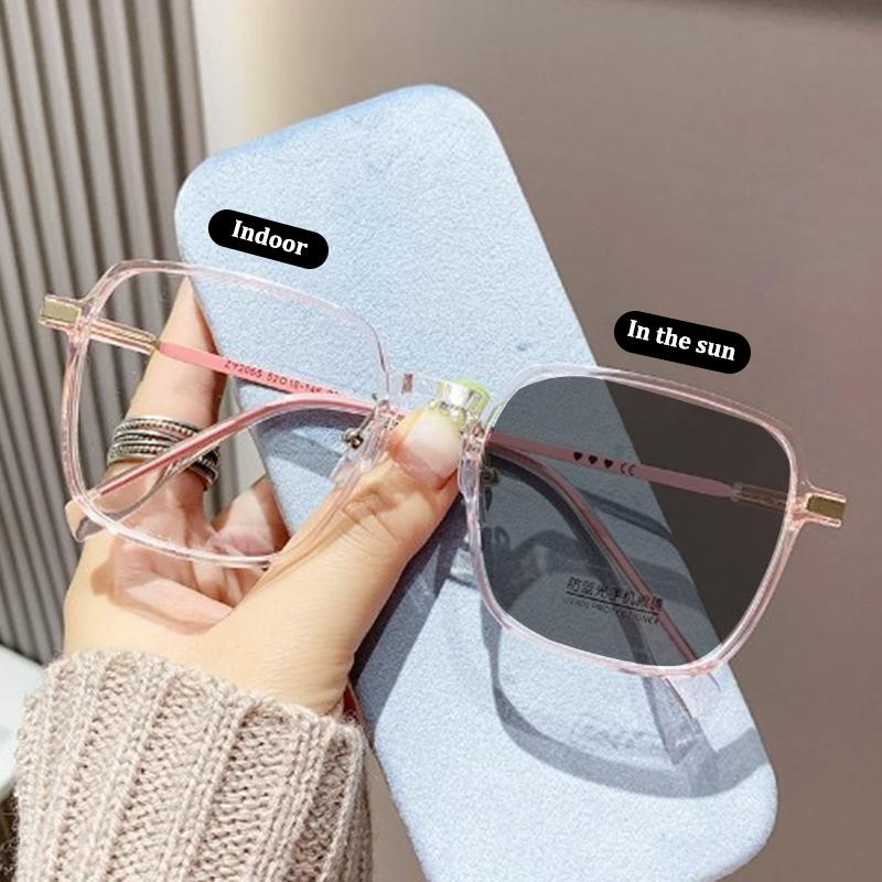Product Introduction of Kính Đổi Màu, Hàng Mới Về, Kính Chống Xanh Dương, Dành Cho Nam Và Nữ, Kính Mắt Đổi Màu, Kính Râm Chống Tia UV, Gọng Trong Suốt Hình Vuông, Kính Mắt 8