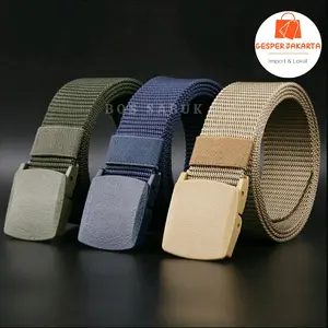 Gesper Ikat Pinggang Pria Wanita Anti Detector Metal Kepala Plastik Belt Biru Spyderbilt Kanvas Nylon Polyester Fiber Tidak Mudah Terkelupas Lentur Nyaman Dipakai