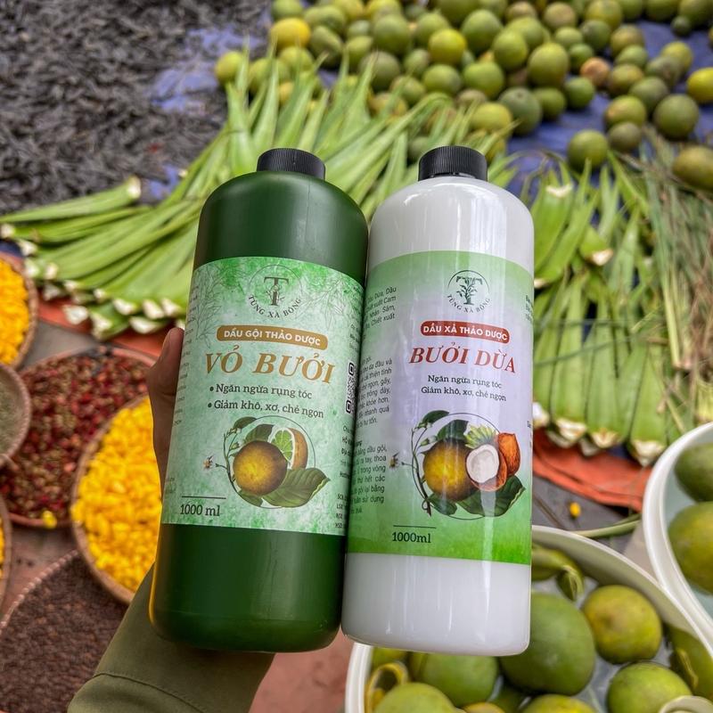 Combo Dầu Gội Thảo Dược 1000ml + Dầu Xả Thảo Dược 1000ml Tùng Xà Bông dầu gội