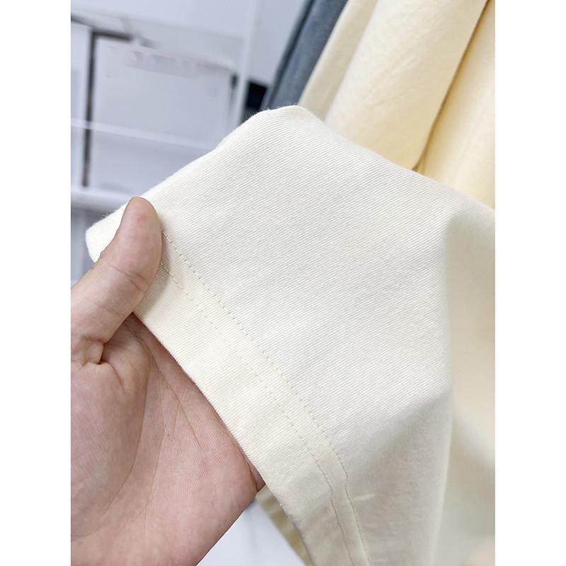 Áo Thun Cotton Nguyên Chất, Cổ Tròn, Dài Tay, Dành Cho Nữ, Hàng Mới Về Mùa Thu 2024, Phong Cách Thời Trang Hàn Quốc, In Hình Trẻ Trung, Dáng Rộng Vừa Vặn, Quần Áo Đáy 4