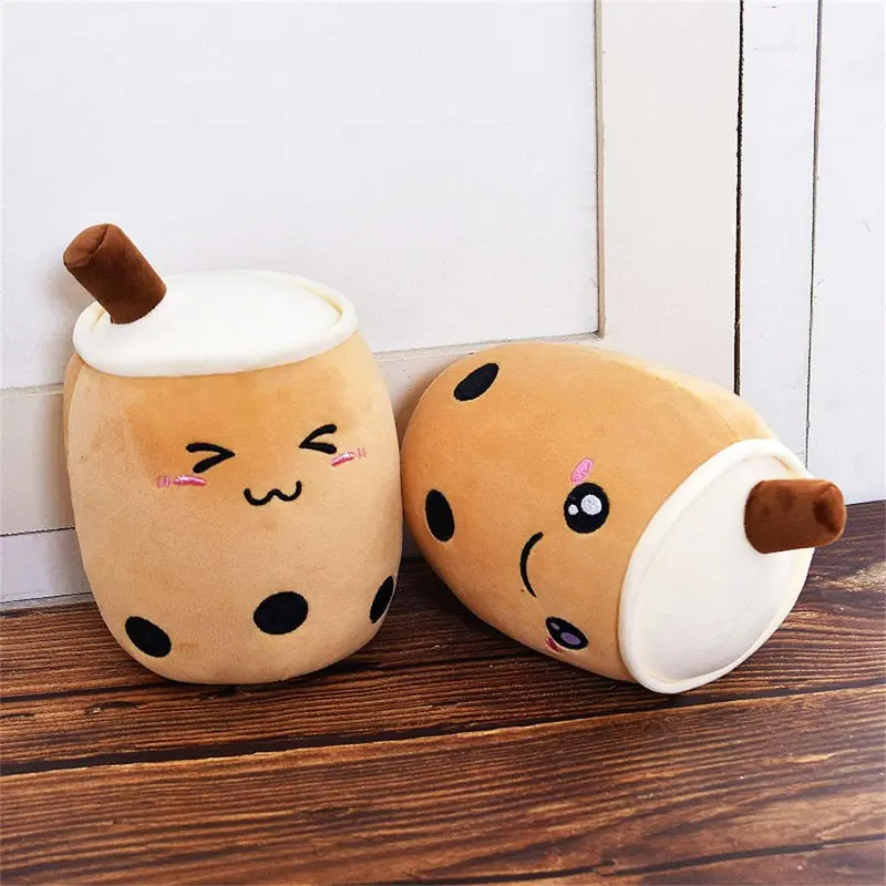 Cute Pet Bubble Tea Cup Plushie, 1 Count Cartoon Design Pet Plush Toy, Boba Milk Tea Pet Stuffed Toy 5