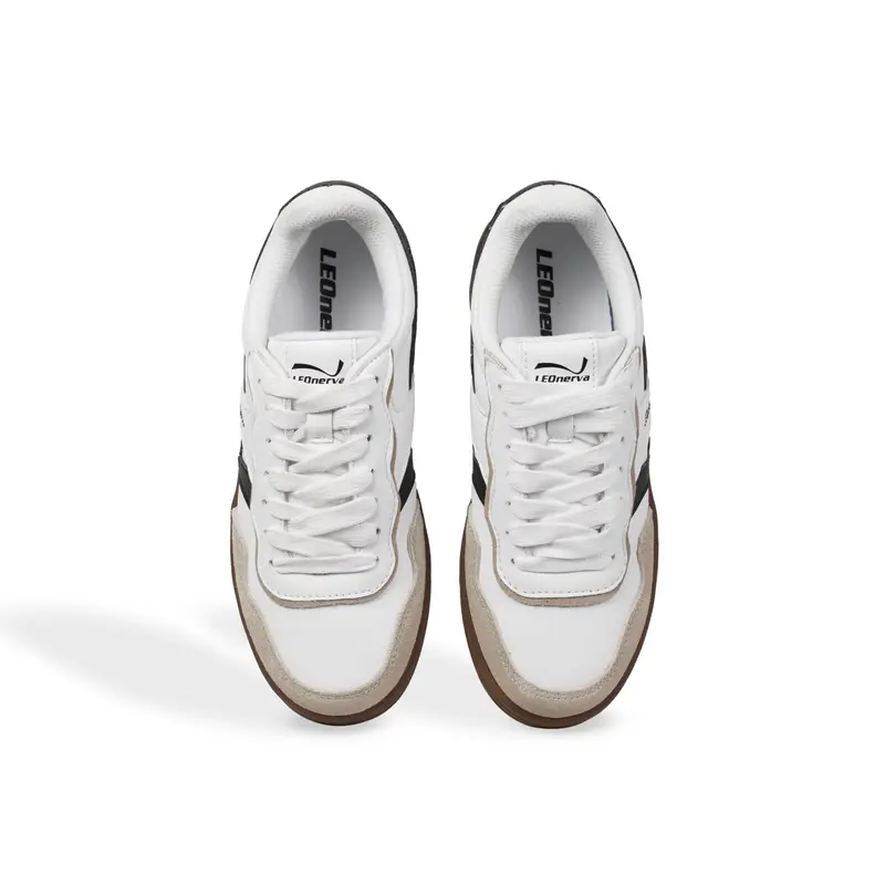 [GIỎ HÀNG EXCLUSIVE] giày thể thao nam leverva 808 VS2- gót phẳng màu nâu, 1 cỡ so với cỡ giày thông thường Sneaker Shoes Đế Bằng 1