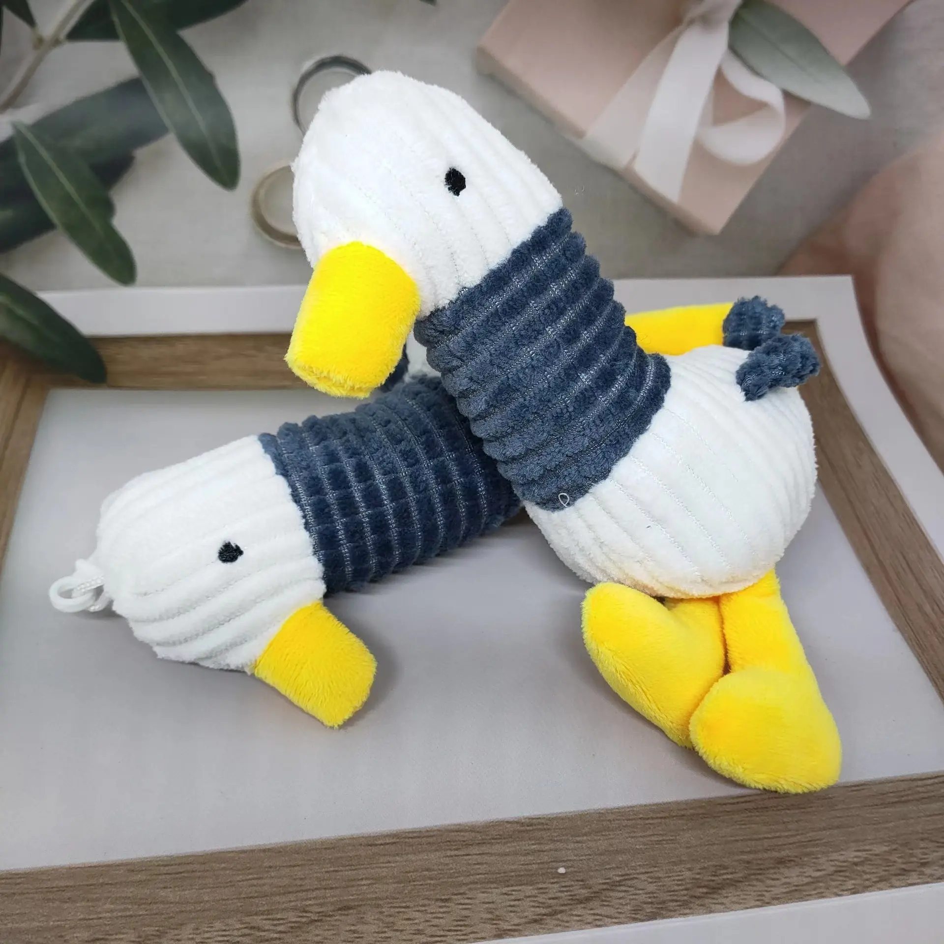Búp Bê Nhồi Bông Thiết Kế Dễ Thương, Chìa Khóa Xe Hơi, Móc Khóa, Mặt Dây Chuyền Túi Vịt Con, Quà Tặng Nhỏ Toy Đồ Chơi Phát Nhạc