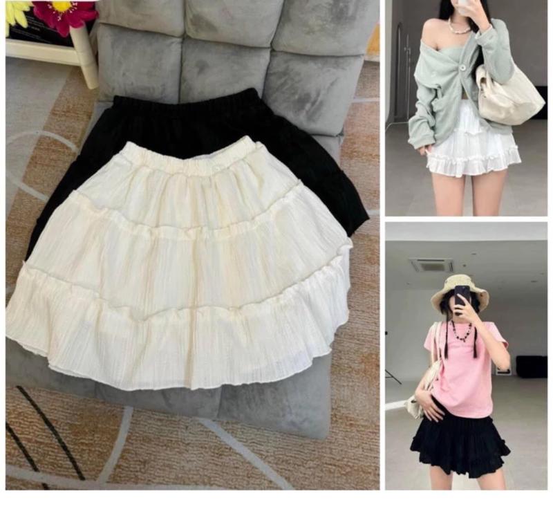 Chân váy nữ xinh 2 tầng xoè bèo có lót trong chất xốp nhật dày đẹp Nữ Nhung mã a73