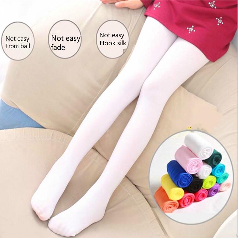 Kids Pantyhose Ballet Dance Tights for Girls Stocking Children Velvet Solid White Pantyhose Girls Tights 0