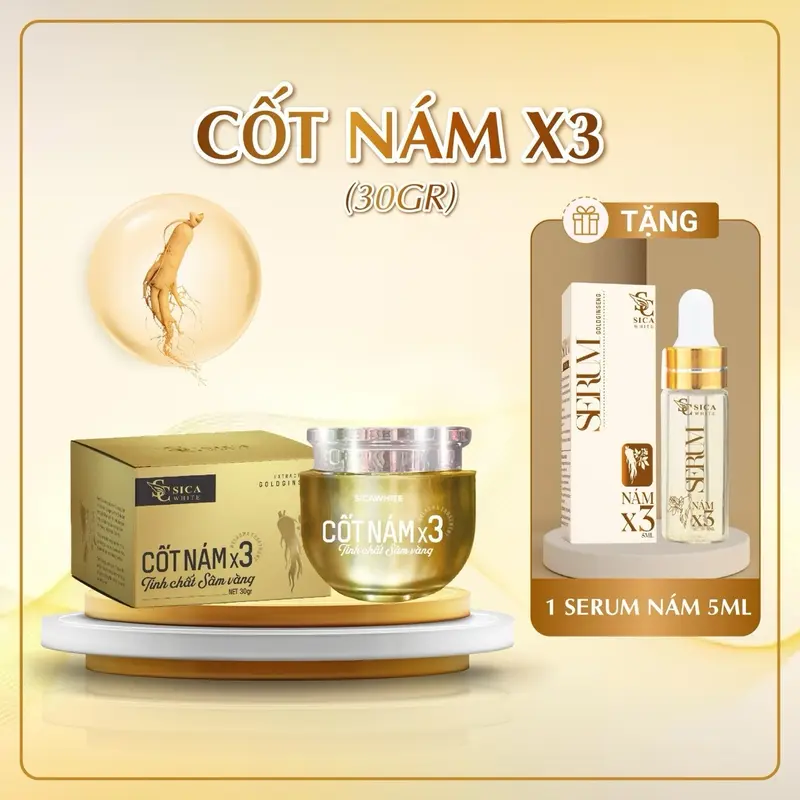 [ Lotion ] Cốt Nám x3  ( 30gr ) Tặng 1 Serum Cốt Sâm ( 5ml ) 1