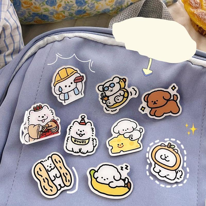 Ins Style Cute Cartoon Acrylic Puppy Brooch Badge Wholesale Clothes Accessories V4L6 W9F5 6