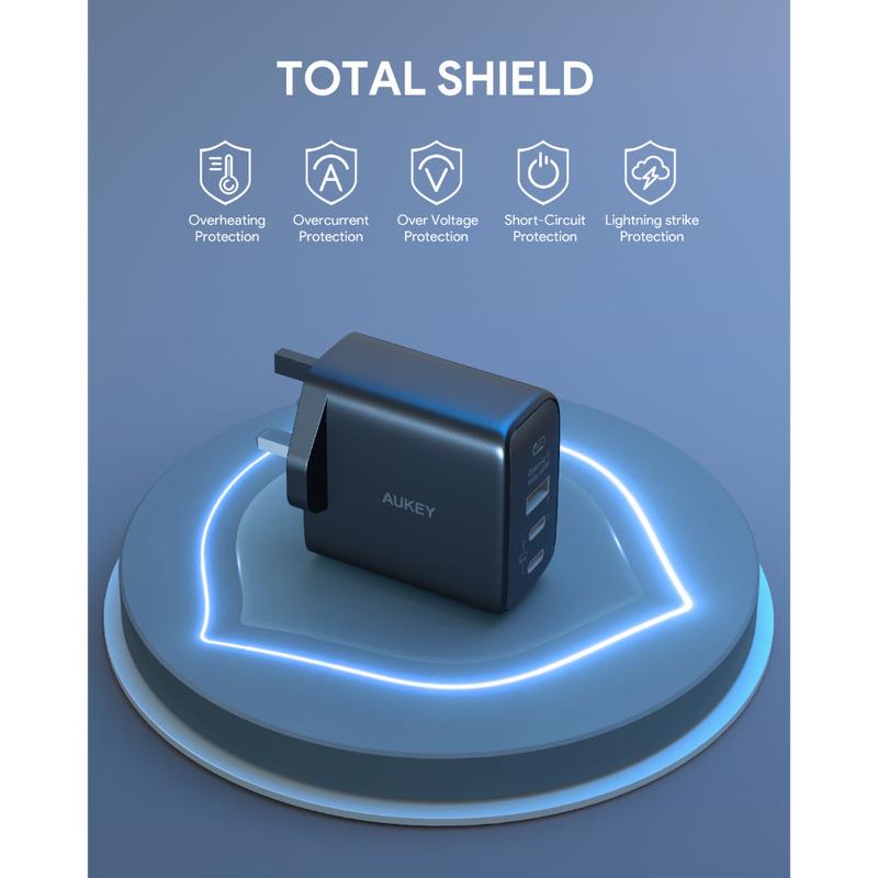 Product Introduction of PA-B6T Omnia II 3-Port 65W PD Super Fast Charging PPS GaN Laptop Wall Charger 5