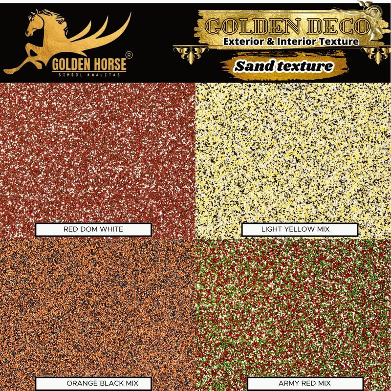 Cat Dinding Sand texture Golden Deco 4,5 kg - Golden horse 2