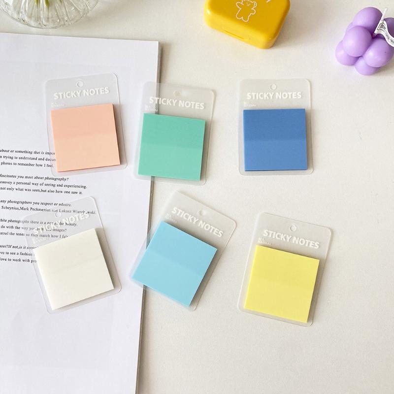 50 Sheets Mini Color Transparent Sticky Notes for Students To Focus On ...