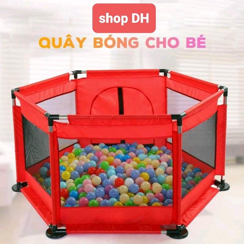 Quây bóng lục giác cho Em bé +tặng 10 bóng,khung inox ( kt rộng 1m30xcao 65) to rộng thoải mái cho 4 bé chơi cùng. Đồ Chơi bong chobe