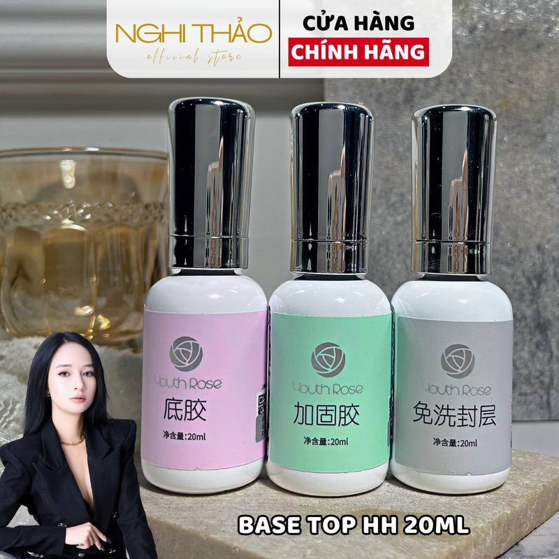 Sơn base top cứng móng hoa hồng cao cấp chính hãng NGHI THẢO 20ml
