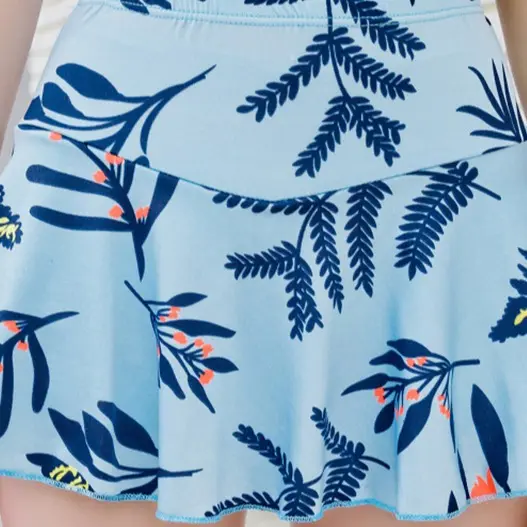 Set Baju Renang Bikini Pantai Wanita Model Split Motif Daun Print / Set Bikini Wanita Seksi Gaya Korea Impor / Swimsuit New Korean Fairy Style Lady Sexy Tight fitting High Waisted Slim / Korean Swimsuit Import Two Piece / Baju Renang Wanita Motif Daun 6