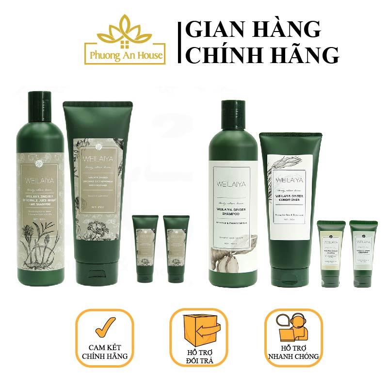 Bộ đôi dầu gội và dầu xả gừng hỗ trợ chăm sóc tóc  Weilaiya