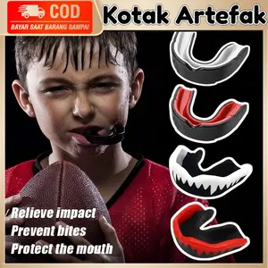 Mouth Guard Pelindung Gigi Bahan EVA Food Grade Untuk Olahraga Sepak Bola Basket Hockey MMA Tinju