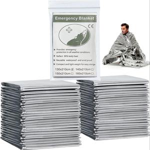 Emergency Foil Blanket, 20pcs/set Survival Warm Mylar Blanket, Perfect for Outdoors, Hiking, Survival, Marathon Or First Aid