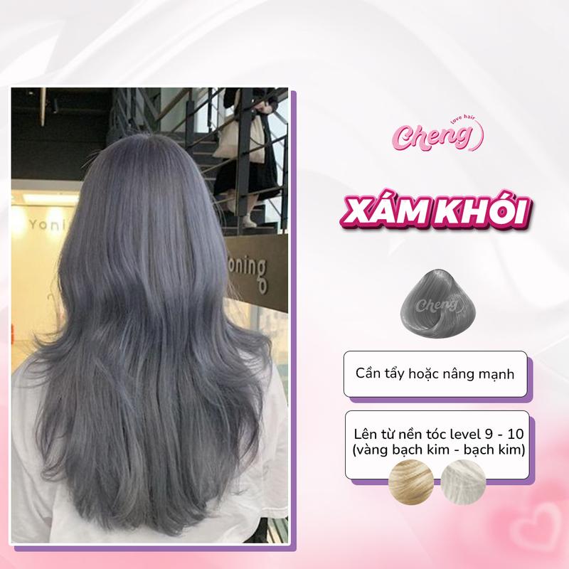 Thuốc Nhuộm Tóc Màu XÁM KHÓI | Chenglovehair, Chenglovehairs