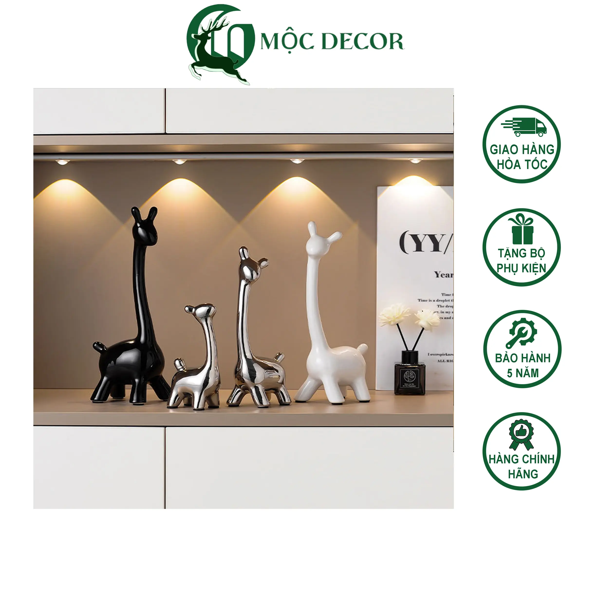 Bộ Decor Gia Đình Hươu Sừng Tấm Hươu Cao Cổ Trang Trí Không Gian Nội Thất Phong Cách Bắc Âu Decor Phòng I02 Tượng Trang Trí Nhà Len