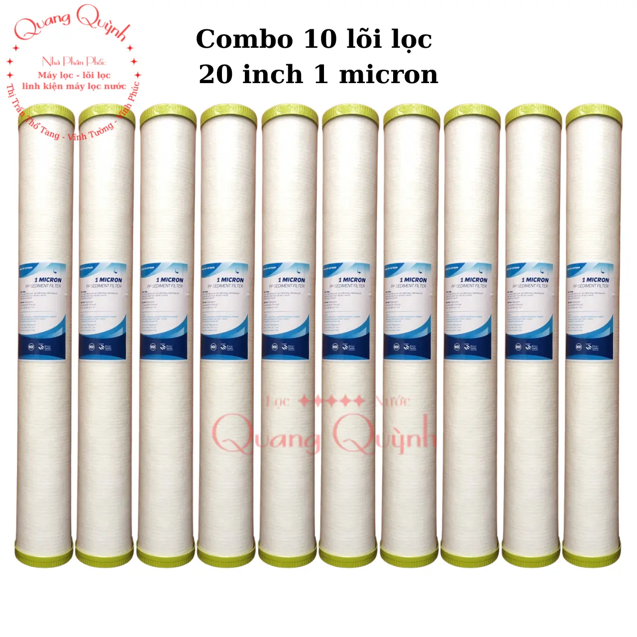 Bộ 10 lõi lọc nước 20 inch 1 micron
