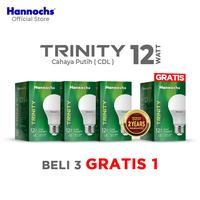 Gambar Hannochs Lampu Bohlam LED Trinity 12W isi 4pcs Multipack Cahaya Putih dari Hannochs Official Kab. Tangerang 1 Tokopedia